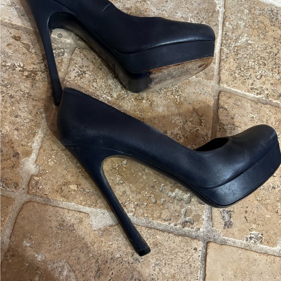 Yves Saint Laurent shoes  Navy Blue Platform Stiletto Heels pumps 39 - Picture 7 of 10